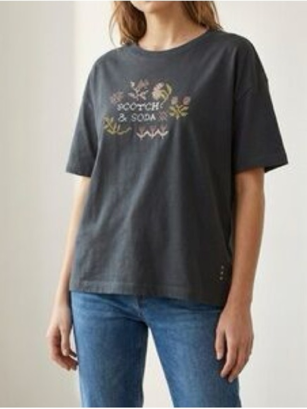 SCOTCH & SODA Cross Stitch Style Tee